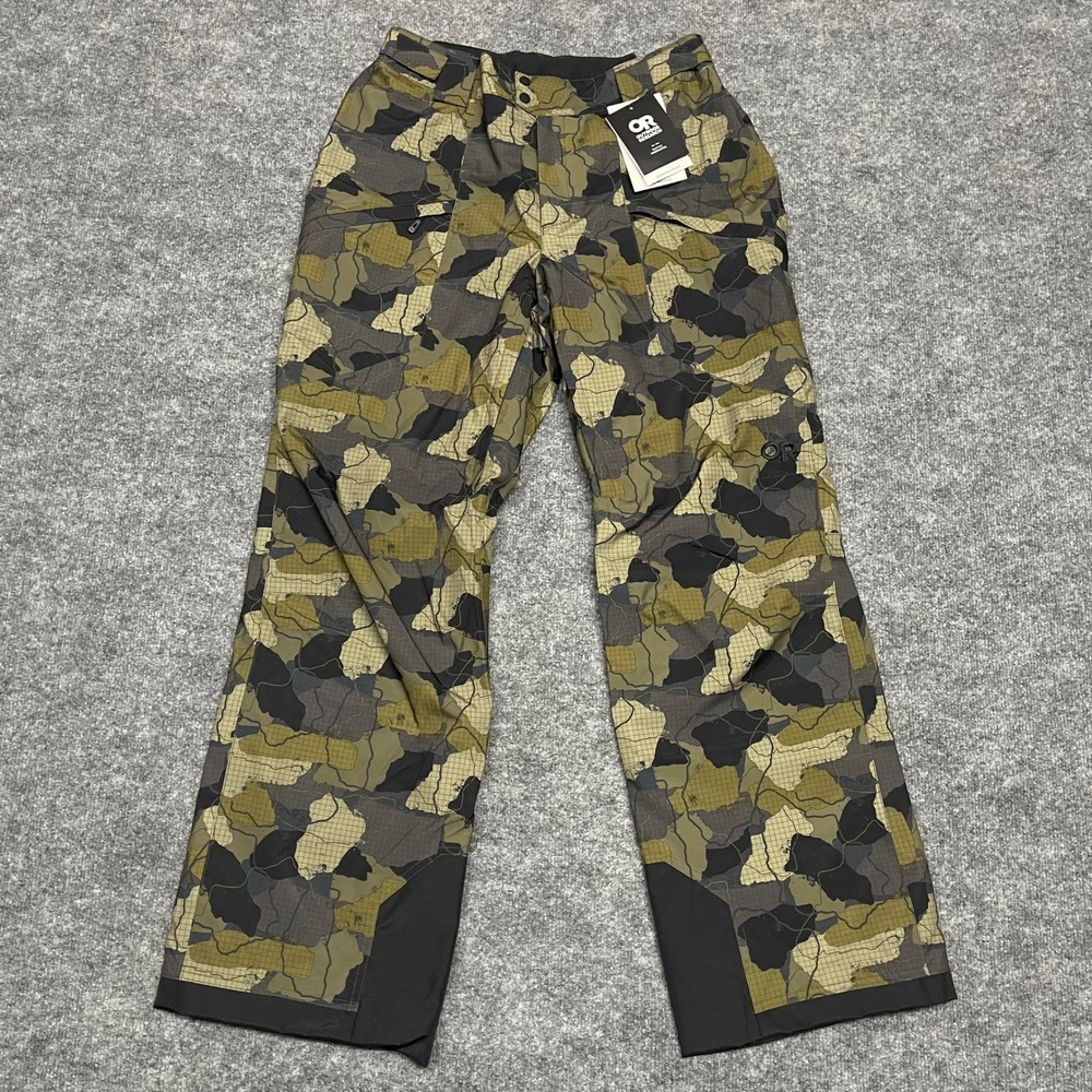 Outdoor Research Pants Mens Large Loden Camo Snowcrew Insulated Waterproof NEW